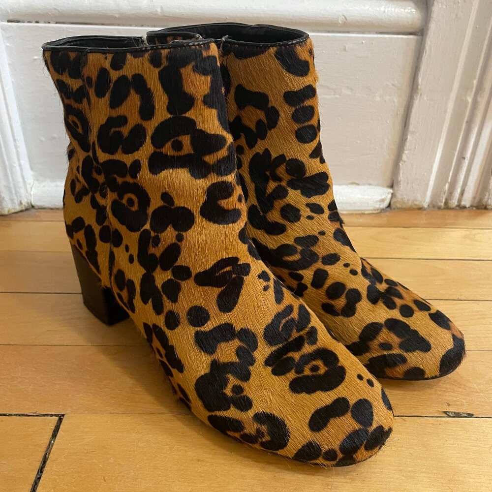 Faux Hair Ankle Boots